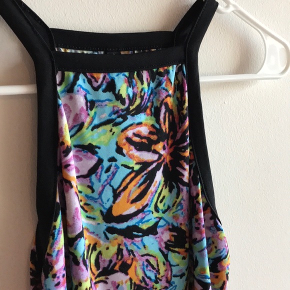 Haoduoyi Tropical Print Halter Mini Dress - Picture 3 of 3
